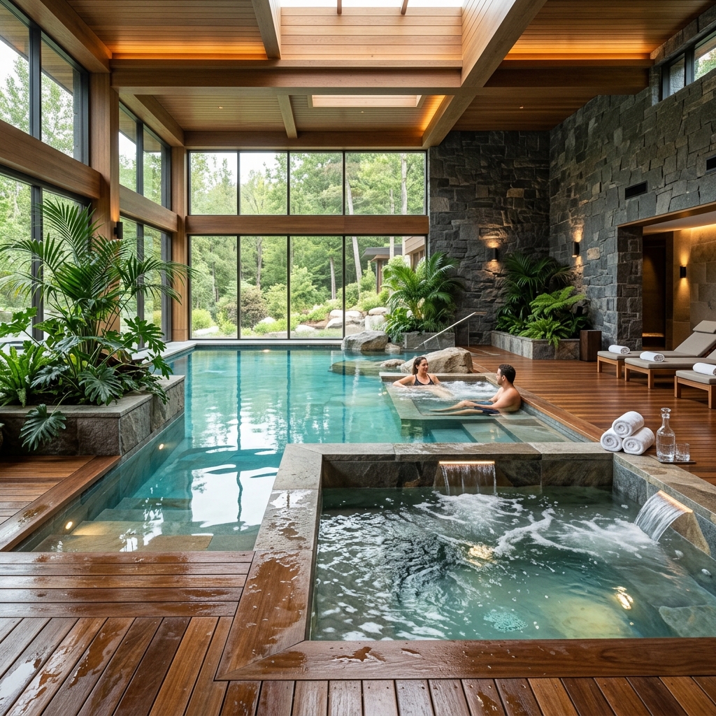 Hydrotherapy, warm all day for spa guests